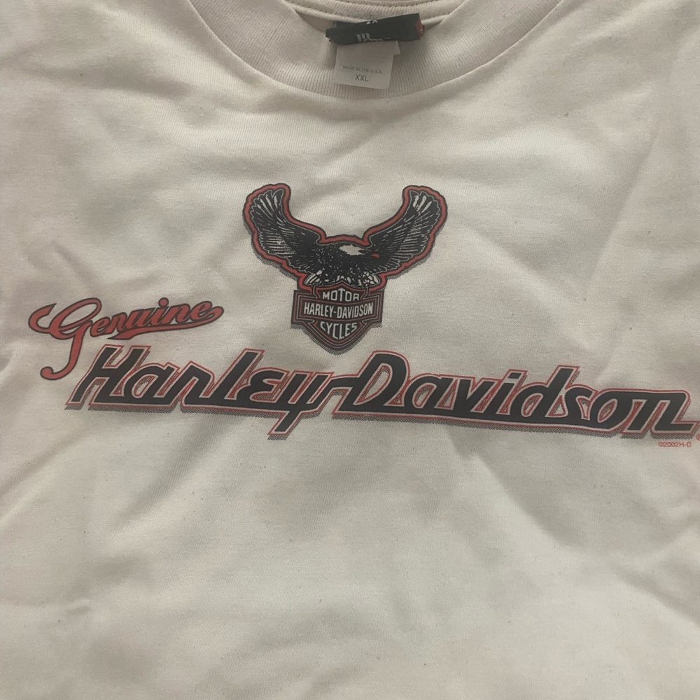 Harley-Davidson Cream Tee with Bold Logo